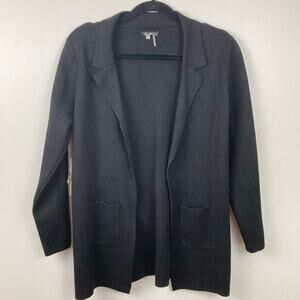Vila Milano Womens S Black Open Sweater Blazer Minimalist Career Preppy Capsule